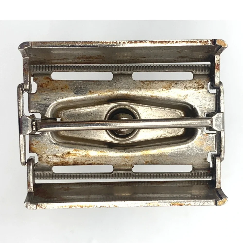 Gillette Super Speed Safety Razor Mens OS Black Silver Butterfly TTO Vintage